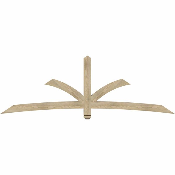 Ekena Millwork Davenport Rough Sawn Timber Gable Bracket, Douglas Fir, 96"W x 32"H x 4"D x 4"F, 8/12 Pitch GBW096X32X0404DAV00RDF - main
